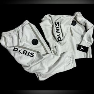 Nike Air Jordan Paris Saint Germain Fleece Hoodie & Pants Set Boys Small  NWT